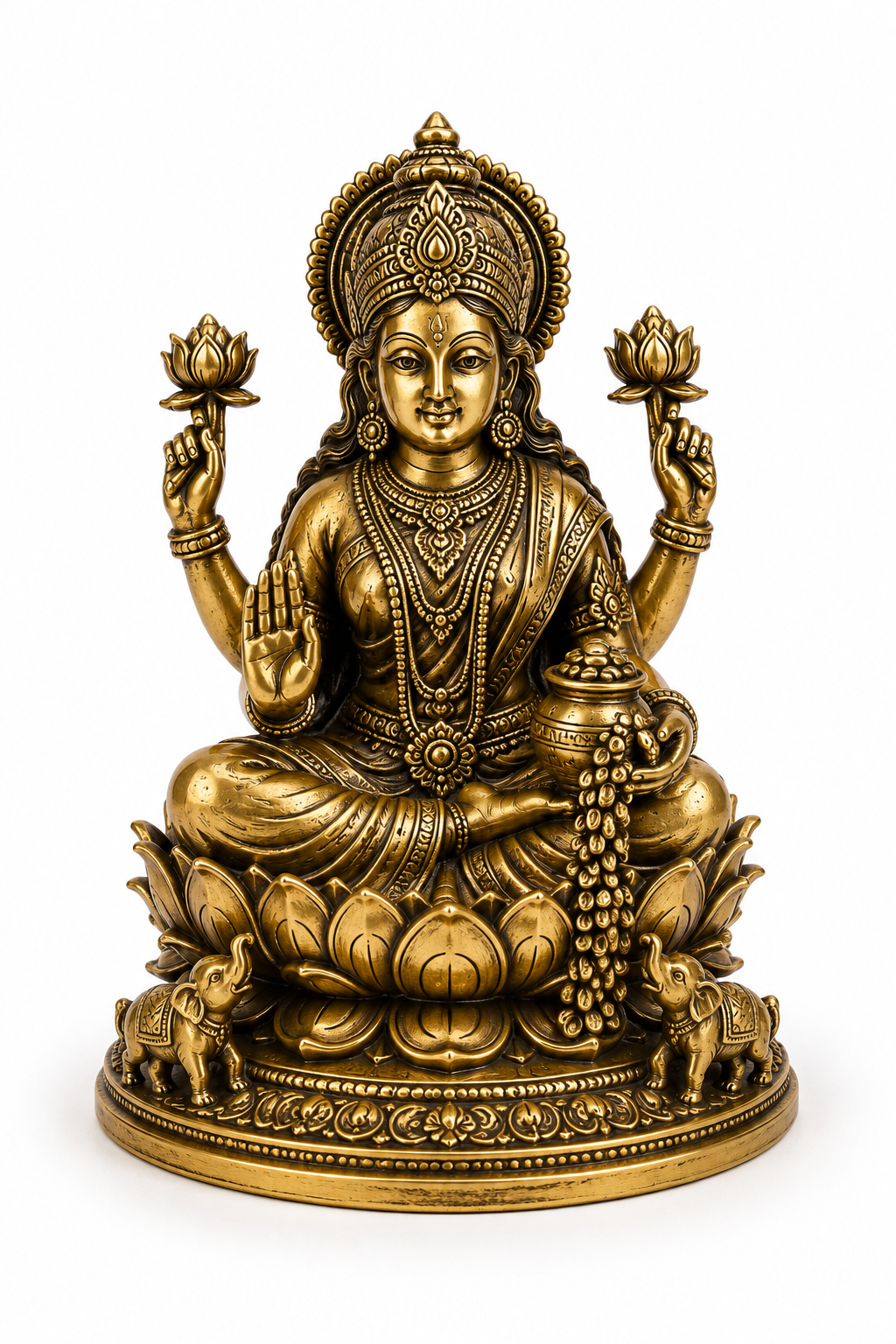 Brass Goddess Lakshmi Idol