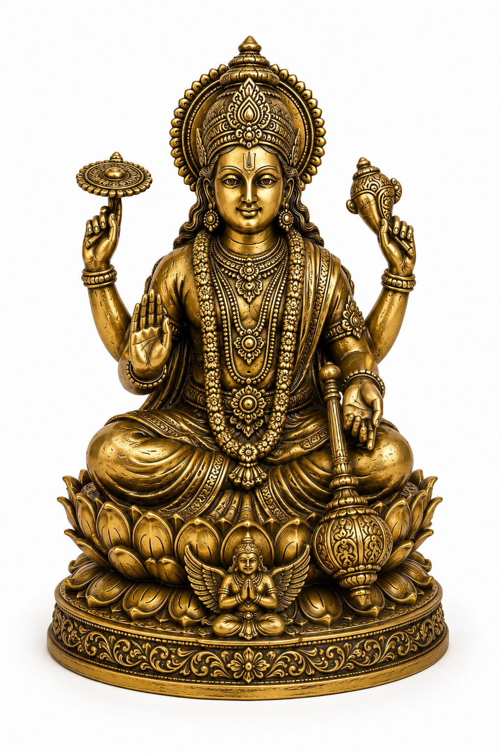 Brass Lord Vishnu Idol
